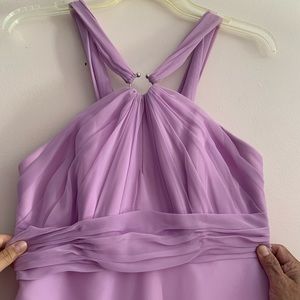 Haltered long purple Dress